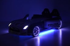 Дитяче ліжко машина GTR Police 190х90 см з підсвіткою, музикою, шкіряний салон, пультом